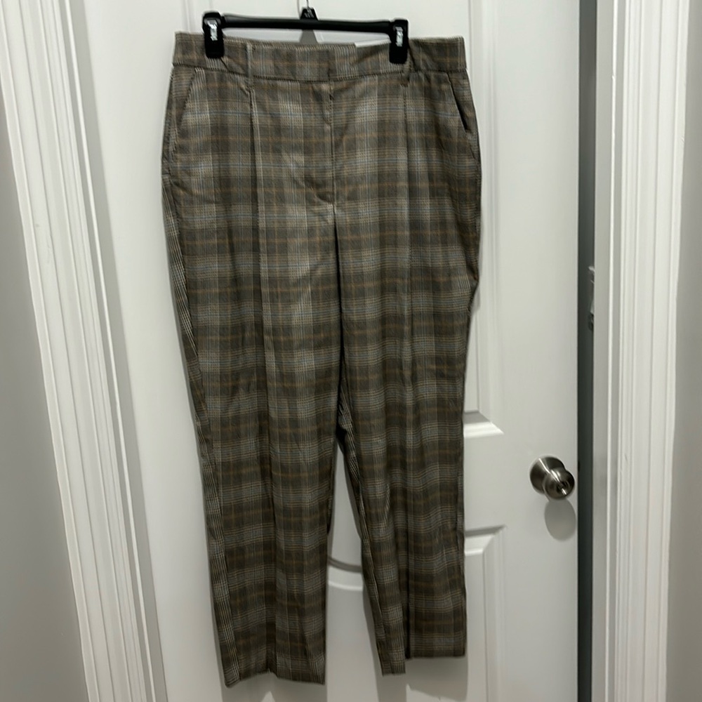 Nine West high rise straight leg trouser Dress Pants print neutral new with tag